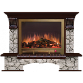 Каминокомплект Glenrich Бостон Карелия Ш-33 (дуб)+Sharm 33 BR